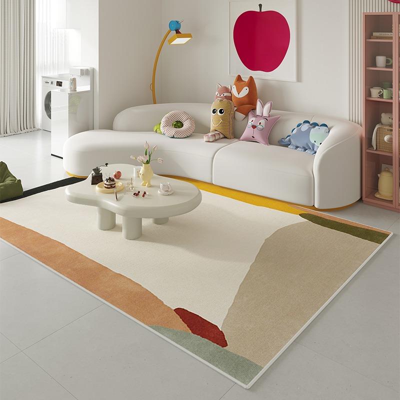 Living Room Carpet Children Crawling Mat Colorful Dopamine Style Bedroom Sofa Bedside Floor Mats Large Area Home Decoration Rug