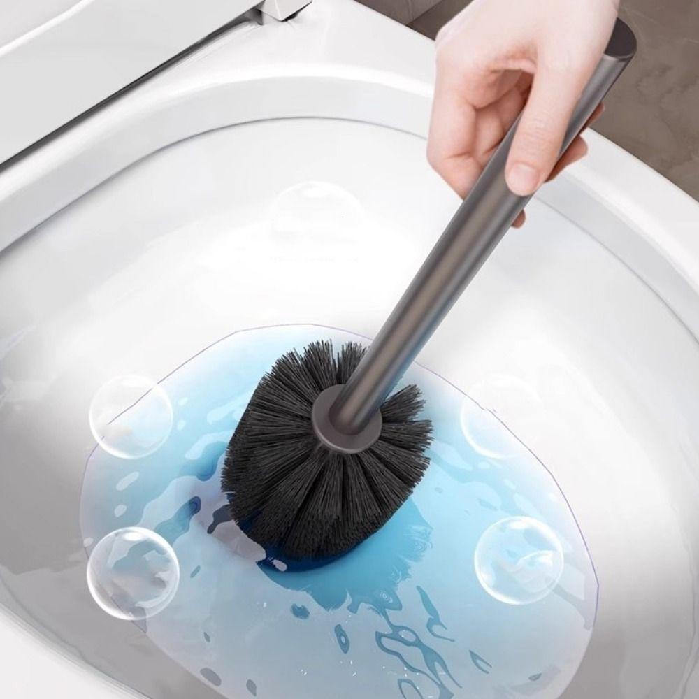 Suction Cup Mount Wall Mounted Toilet Brush Vertical Toilet Brush  Household Cleaning