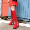 Size 34-43 Newest 2025 Knee High Boots Women Faux Suede Fashion Calf Boots Platform Square Heel Ladies Women'S Winter Boots