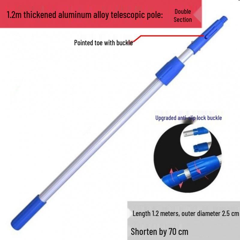 

Телескопический двухсекционный выдвижной стержень для мытья стекол из алюминиевого сплава 1.2m double-section telescopic rod, blue