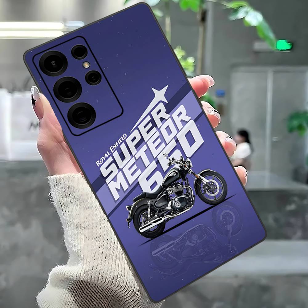 R-ROYALS E-ENFIELDS Logo Phone Case For Samsung S 24 Fe 25 Ultra Plus 20 Lite 21 30 22 23 24 22 Ultra 5G Fundas
