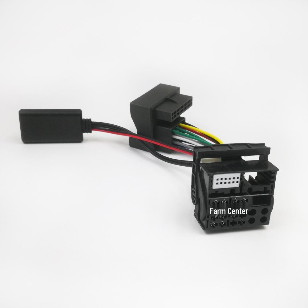 Compatible with Benz Car Audio: CD & Bluetooth Music Lossless Plug-and-Play with MIC Wiring Harness, AUX-in 20 30/50A