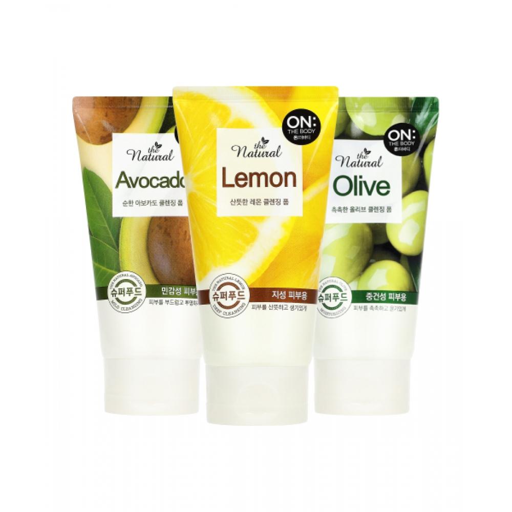

OnThebody The Natural Cleansing Foam 120g X 5 Pieces Choose 1 Lemon Olive Avocado Lemon Cleansing Foam 120g x 5