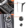 3 Pcs Carbon Fiber Interior Multimedia Box Frame Button Cover For Mazda MX5 ND