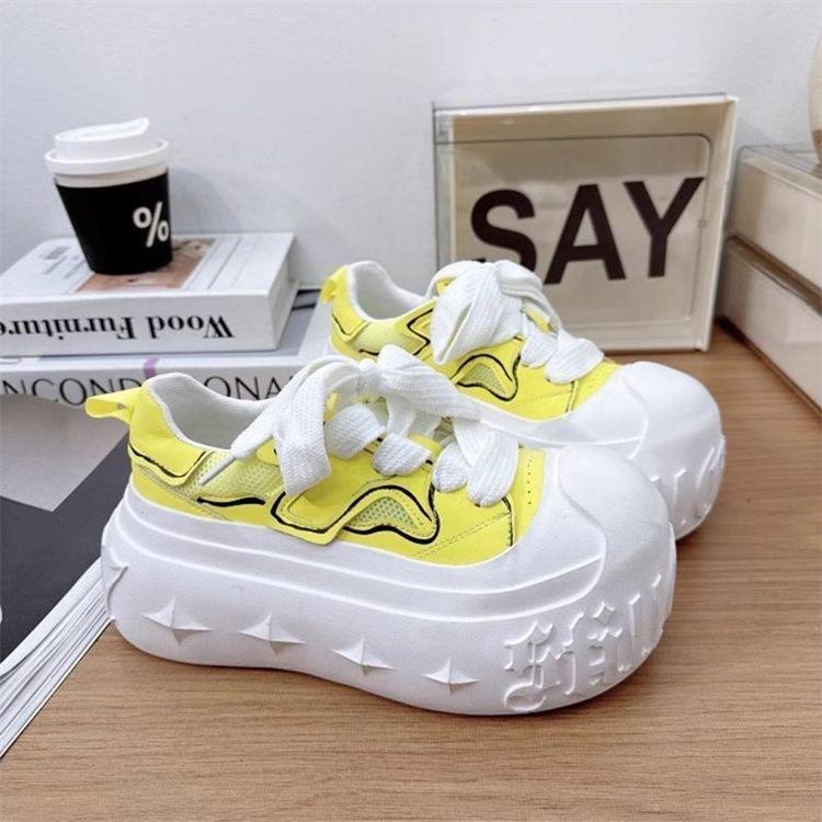 2026 autumn new ugly cute big head chic platform muffin shoes women's fashion versatile student sports and leisure shoes