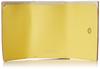 Carteira TOPKAPI de Couro Amarelo Limão Tamanho Único Feminina Bicolor Tripla Dobra,