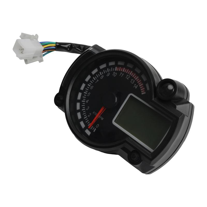 Motorcycle Universal Speedometer 12v LCD 7 Colors for Honda Suzuki Yamaha Kawasaki Digital Odometer Gauge Moto Dashboard Meter