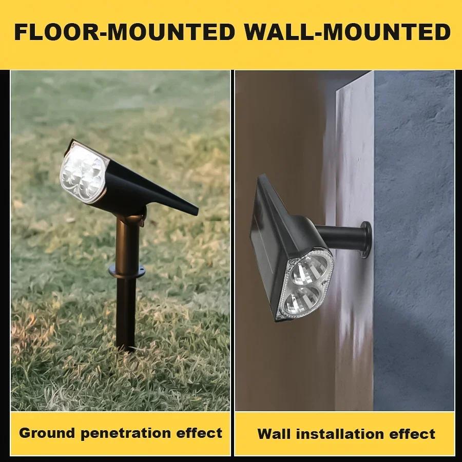 Dual Led Solar Light Outdoors Landscape Spotlights Color Changing 2 In 1 Wireless Waterproof Solar Wall Lamp Patio Garden