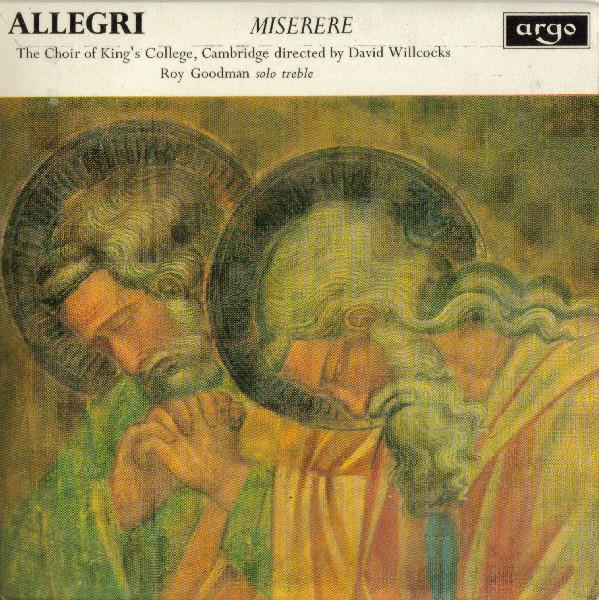 7inch Record CHOIR OF KING'S COLLEGE CAMBRIDGE - Miserere ZFA111 Argo 1964 UK Classical Used