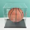 Acrylic Clear Basketball Display Case Soccer Display Stand Box Dustproof Showcases for Figures Toy Collectibles