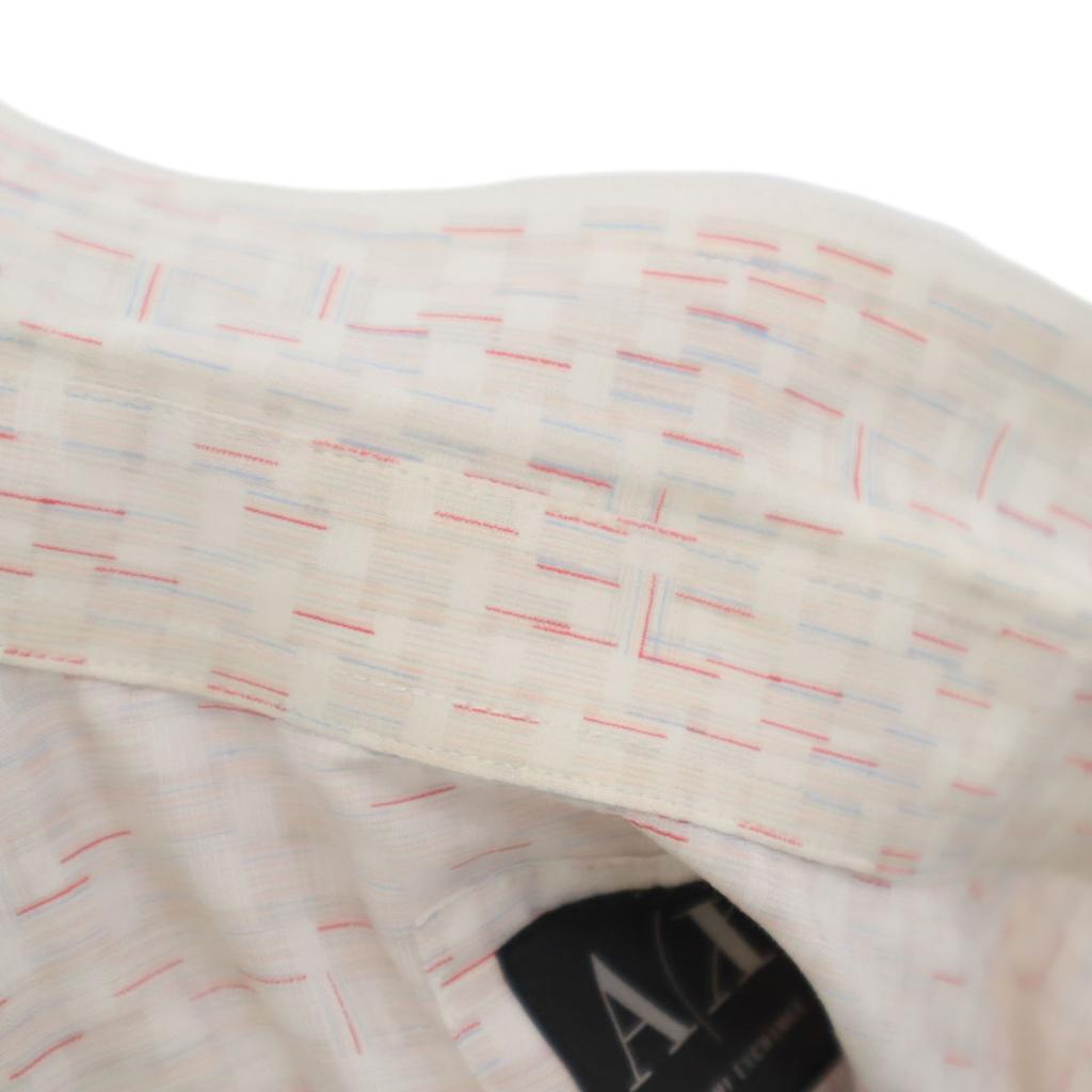 Armani Exchange Overall Handle Long Sleeve Shirt M White X Red Men's Used