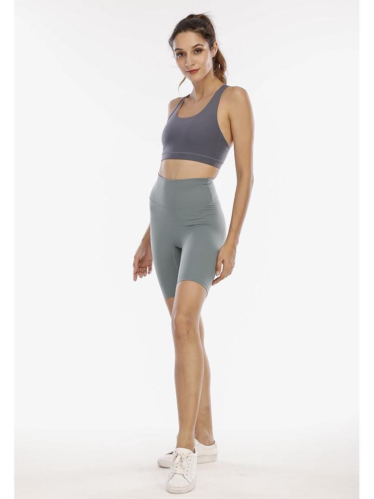 Swift Speed High Waist Women's Yoga Shorts - Nude Feel, No Embarrassment Line, Mid-Length, Fitness Five-Point Pants