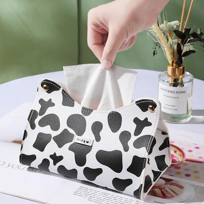 Nordic Ins Home Small Cow Tissue Box Living Room Creative Cute Storage Box Coffee Table Paper Box Holder