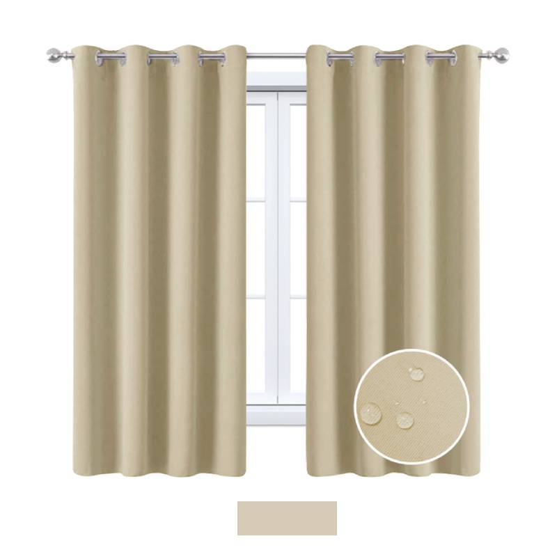 Nordics Full Blackout Solid Color Curtain With Polyester Fabric For Living Room And Bedroom Windows