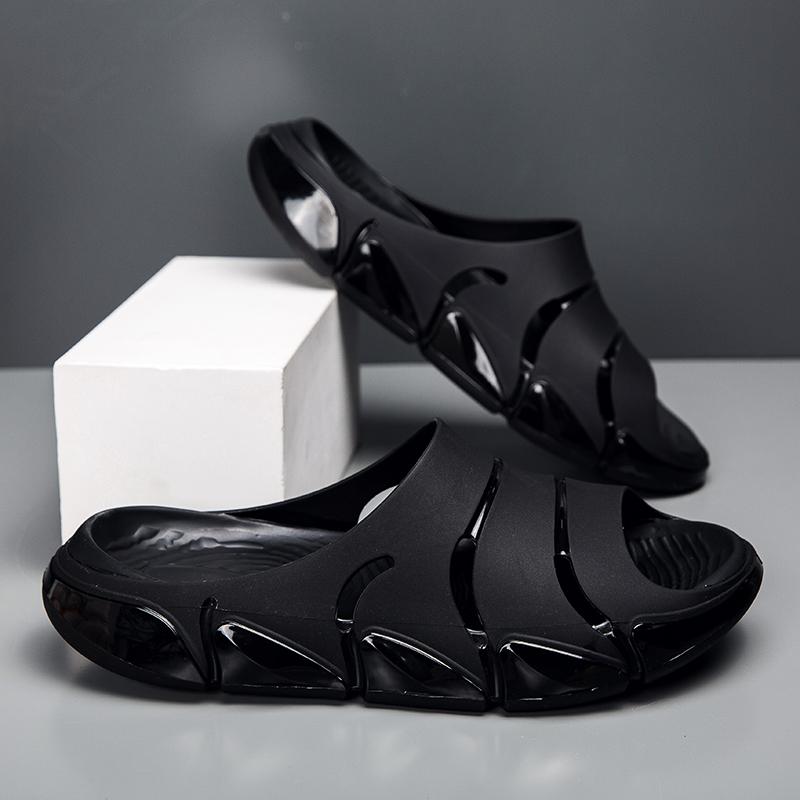 Fashion New Men's Summer Outdoor Anti-slip Jelly Slippers One-strap Casual Beach Sandals for Outdoor Wear High Quality Sandals Shoes Men