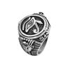Vintage Stainless Steel Egyptian Men's Ring Eye Of Horus Punk Biker Ancient Egyptian Rune Ring For Men's Fashion Jewelry