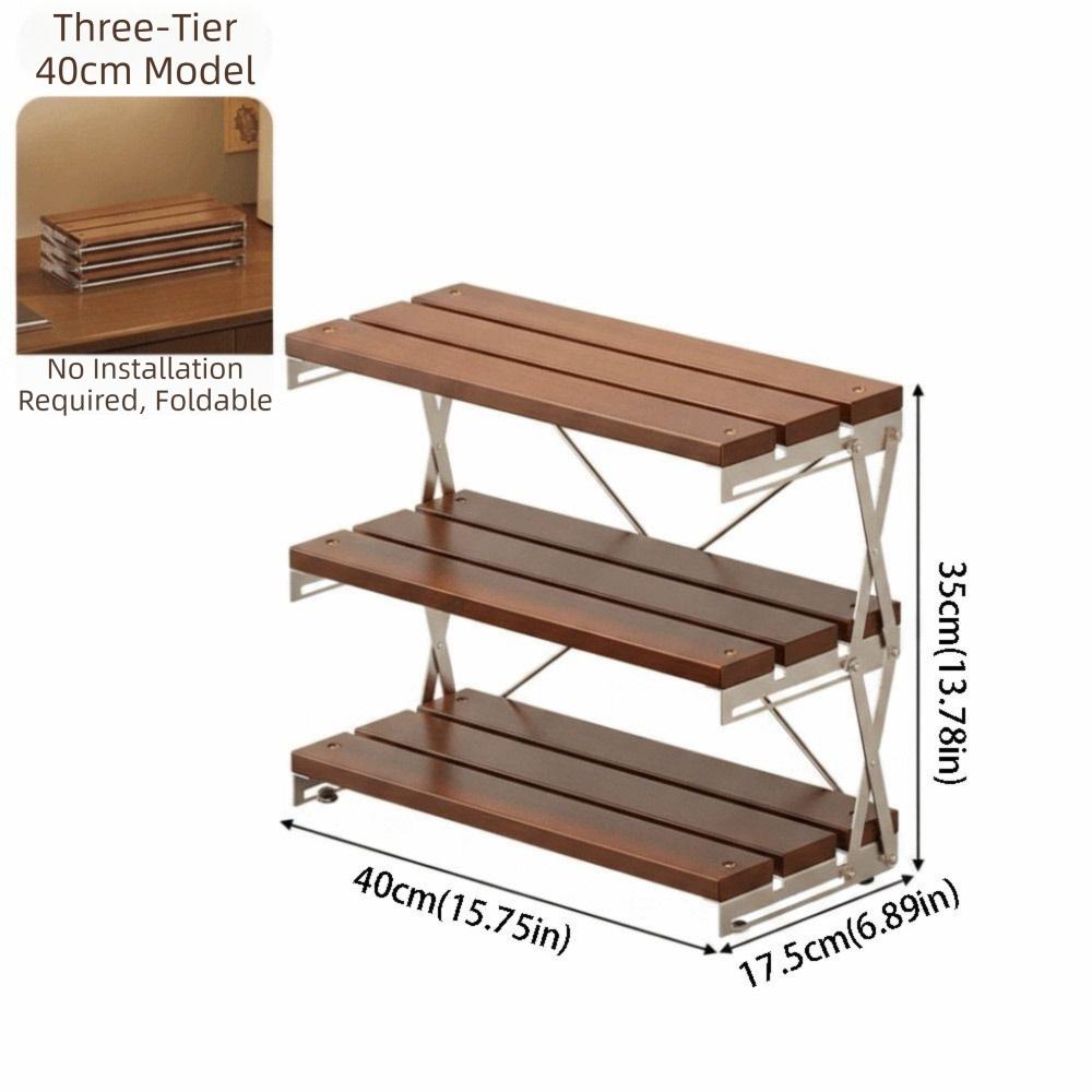 Foldable Design Tabletop Shelf Multi-Tier Mug Display Shelf Home Organization