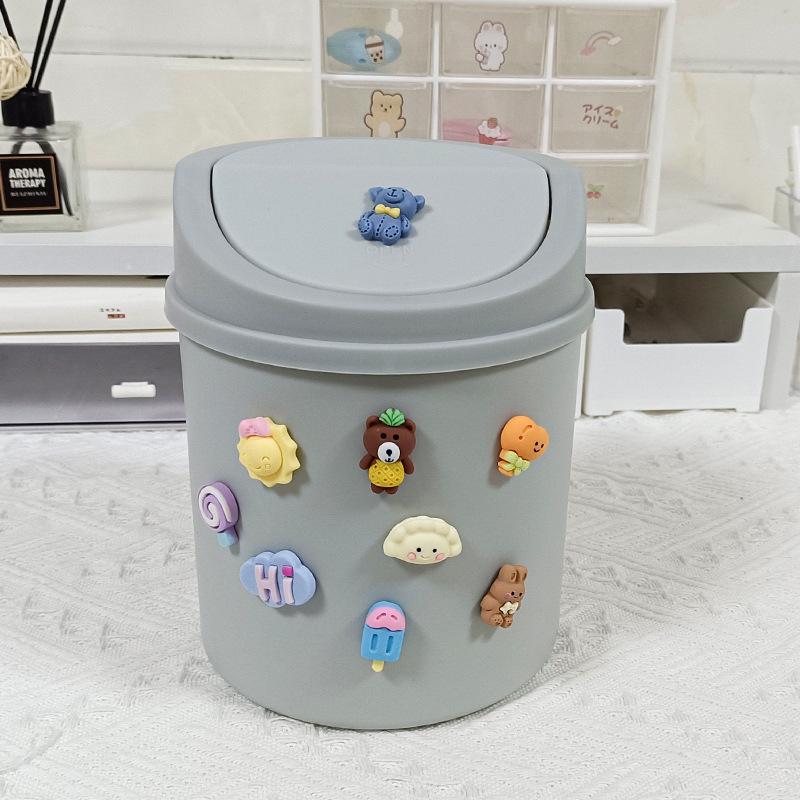 

«Мини-мусорное ведро с крышкой для рабочего стола — контейнер для хранения в офисе, общежитии, спальне и гостиной»