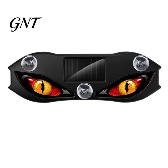 Auto Interior Ambient Lighting Solar Demon Eye Car Window Light, Waterproof Wireless Dynamic Warning Sign with Suction Led Breathing Light for