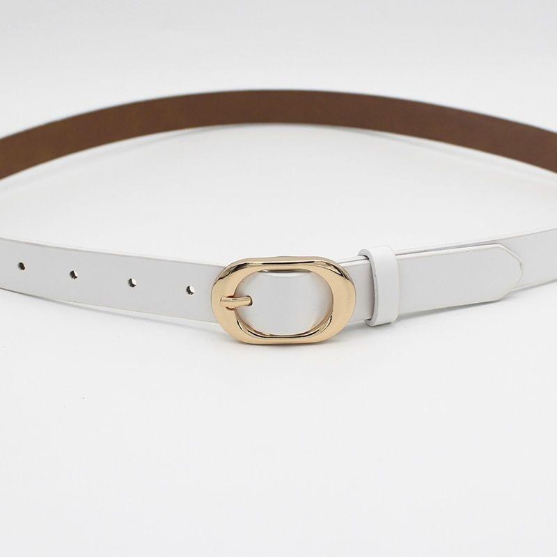 Stylish Gold Alloy Buckle Women's Fashionable Denim Pants Belt In Multiple Colors