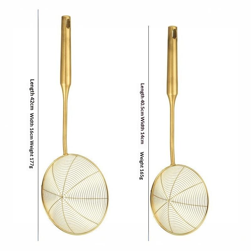 Stainless Steel Spider Strainer Skimmer Easy to Clean Long Handle for Home Kitchen Frying Food Pasta Vegetable Draining