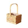 Portable Rattan Hand Woven Flower Container Holder Camping Picnic Storage Basket