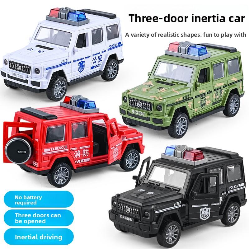 Children's Inertia Police Car Toy Boy Simulation Off-road Drop-resistant Fire Car Model Gift