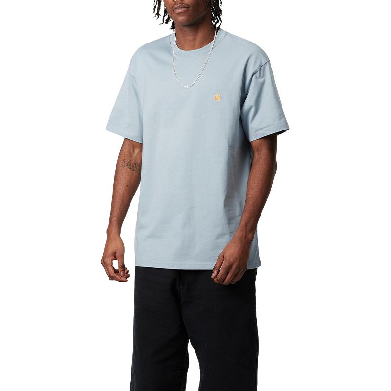 Carhartt WIP Chase T-Shirt Round Neck Graphic Print Short Sleeve Men T-shirts Matte-Blue I026391-2MY-XX