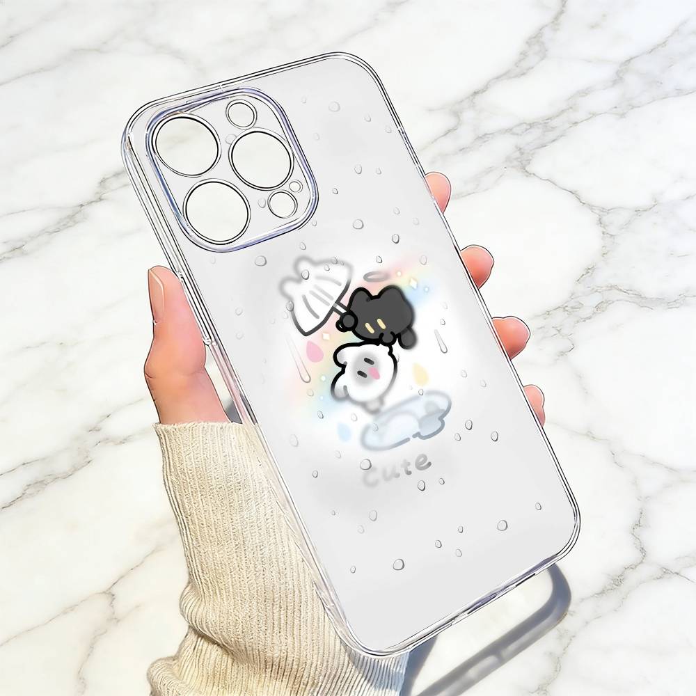 

Fun and cute Phone Case For iPhone 17 16 15 14 13 12 11 Mini Pro Max Plus Transparent Cover iPhone17