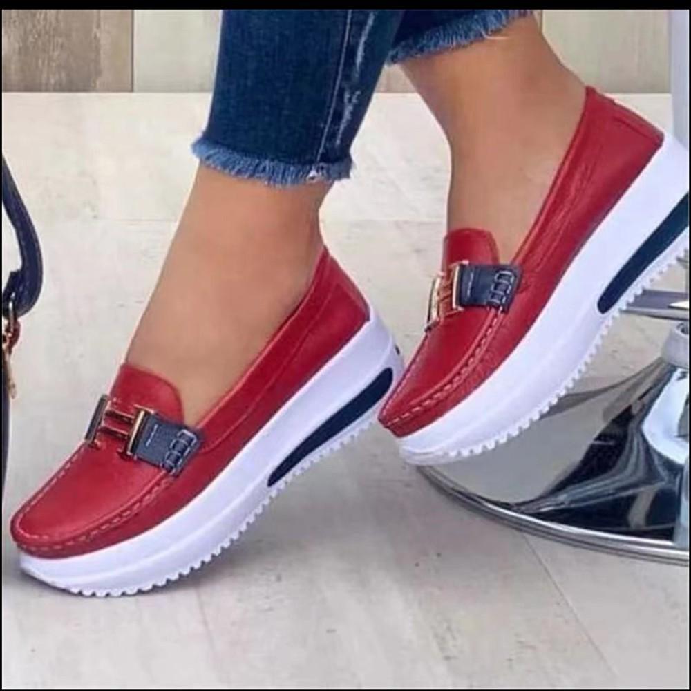 

Independent Station autumn new muffin bottom round head solid color single shoes light mouth one pedal thick sole single shoes women 35