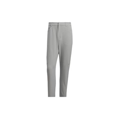 Business Casual Slim-Fit Pants Solid Color Logo Straight Leg Sports Trousers Men Pants Ice-Gray IZ1587
