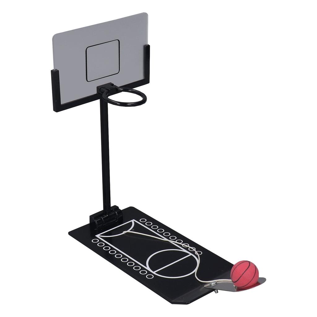 Desktop Basketball Game Aluminum Alloy Anti Slip Black Weighted Base Foldable Basketball Desktop Toy for Kids