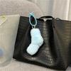 Car Key Accessory Plush Twist Knot Bag Charm, Fuzzy Keychain Pendant, Backpacks Hanging Decoration for Backpacks, Handbags, Purse, Keys Small