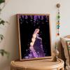 Disney Rapunzel Oil Paint by Numbers Painting Kit Handmade Diy Home Decor Gifts Wall Art Canvas Picture Purple Flower Elegant Princess