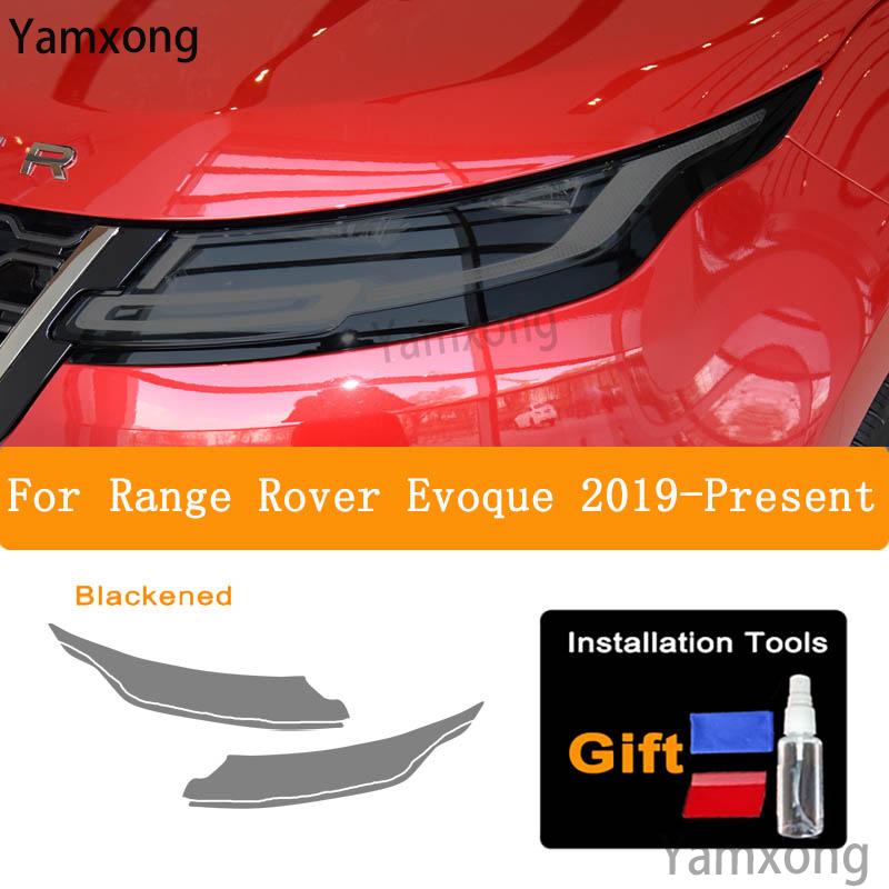 For Range Rover Evoque 2012-2018 Car Headlight Protective Film Black Transparent  Anti Scratch Auto Repair