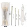 30/60Pcs Large Eye Cross Stitches Needles with Threader DIY Stitch Embroidery Needlework Threading Needle Hand Sewing Tools