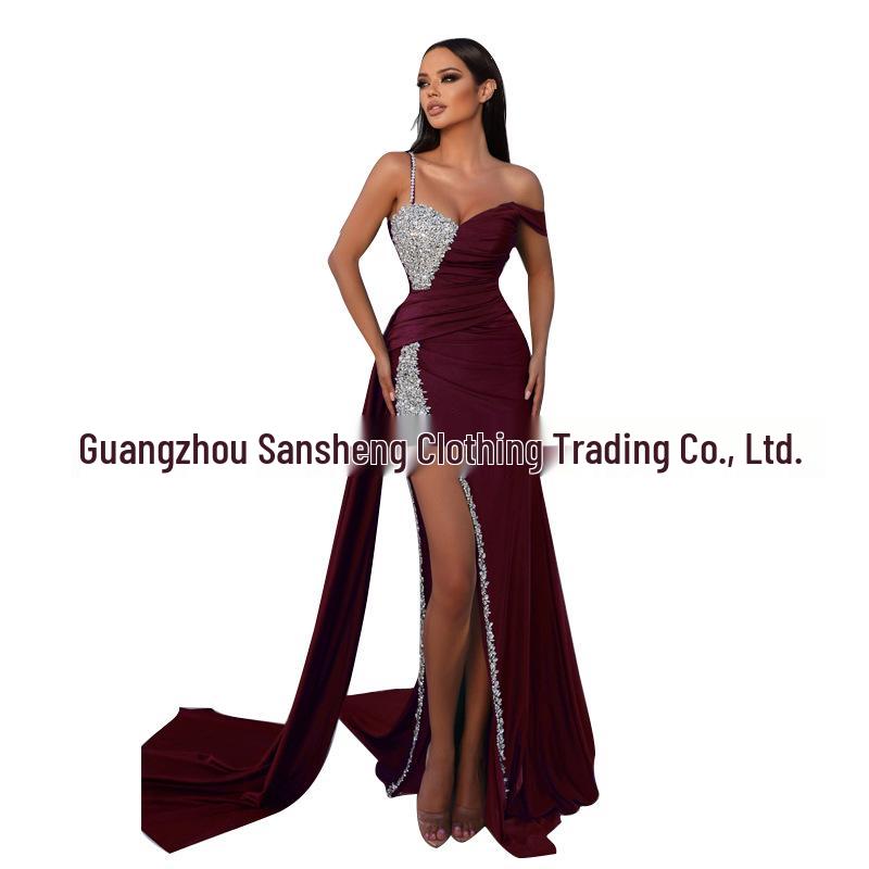 2024 Damen Glamouröses Schweres Prägeballkleid