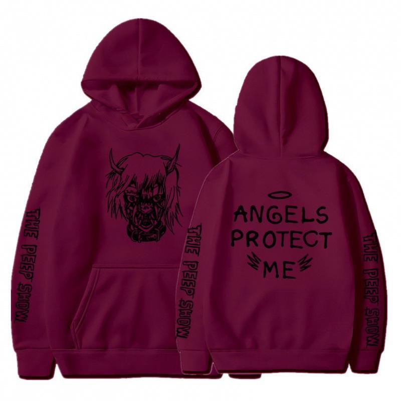

European and American new lil peep commemorative clothes fleece long-sleeved men s and women s hooded sweater XXXL