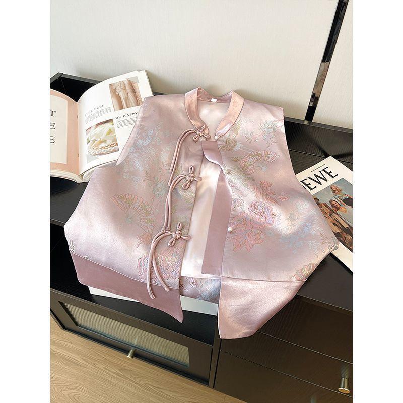 

Новый жилет этого года, темпераментный, приталенный и стройнящий жилет M [Recommended 80-50kg] розовый