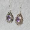 Teardrop Amethyst Earrings: Sterling Silver Boho Earring, February Birthstone
