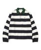 Nitied (W) Striped Rugby Collar Knit Navy