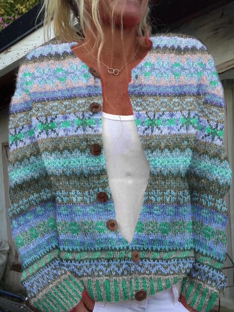 2026 Foreign Trade New 3D Digital Printing Cardigan Knitted Jacket Women's Clothing Early Spring and Autumn Factory Wholesale