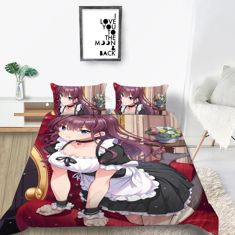 Sexy Girls Bedding Sets Kids Bed Comforter Cover Sets Anime Quilt Cover Home Bedclothes 3d Printing Beauty Bedspread No Sheet