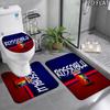 Genoa Cricket and Football Club 3pcs Pattern Flannel Nonslip Absorbent Washable Decorative Bathroom Home Toilet Seat Cover Mat Set