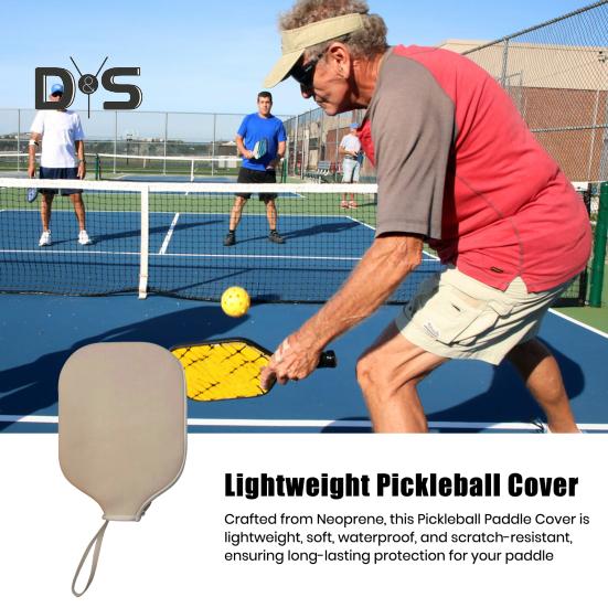 Pickleball Paddle Cover Lightweight Pickleball Racket Sleeve with Lanyard Waterproof Scratch-Resistant Pickleball Accessories