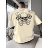Skull Crossed Wrenches Biker Culture Men's T Shirt Fitness Sports Cotton Tee Casual Oversized Summer Outdoor