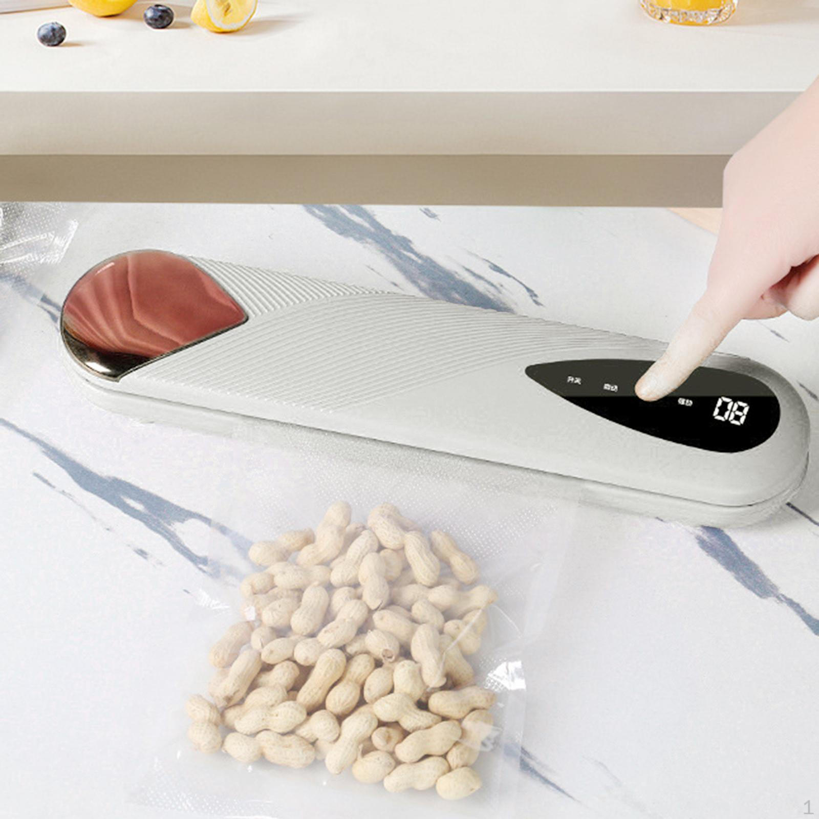 

Vacuum Sealing Machine Small Automatic for Snacks Meat Home білий