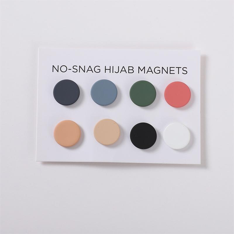 Multi-Color Matte Magnet Hijab Pins for Women Shawl Headscarf Strong Magnetic Button Headscarf Accessories Magnetic Brooch