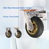 8-inch Industrial Rubber Fixed Caster with Brake