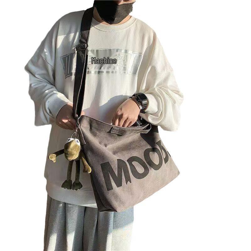 2024 Damen Umhängetasche aus Canvas: Große Kapazität, Koreanischer Stil, Vielseitig für Studenten